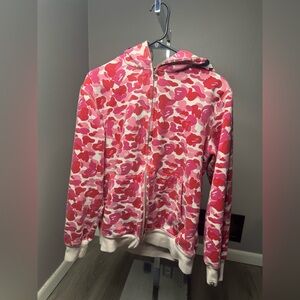 Bape ABC Pink Camo Zip Hoodie